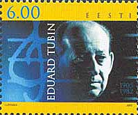 Composer Eduard Tubin, 1v; 6.0 Kr