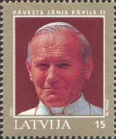 Visit of Pope John Paul II to Latvia, 1v; 15s