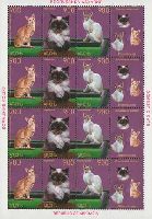 Fauna, Cats, M/S of 4 sets