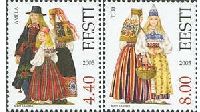 Ambla & Turi Folk costumes, 2v; 4.40, 8.0 Kr