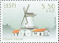 Windmills in Polma, 1v; 5.50 Kr