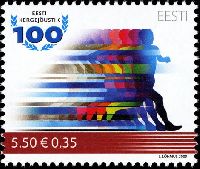 Centenary of track and field athletics in Estonia, 1v; 5.50 Kr