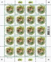 Fauna, Northern birch mouse, М/S of 20v; 0.65 EUR x 20