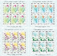 Flora, Tulips and Orchids, 4 М/S of 6 sets