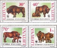 WWF, Buffalos, 4v; 30, 40, 70c, 1 Lt