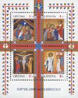 2000y of Christianity, Painting, Block of 4v; 2.0 Lt x 4
