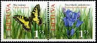 Grassland flora and fauna, 2v in pair; 1.55 Lt x 2