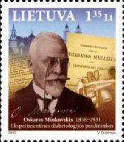 Scientist Oskar Minkovski, 1v; 1.35 Lt