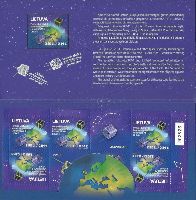 First Lithuanian space satellites, Booklet; 2.90 Lt х 6