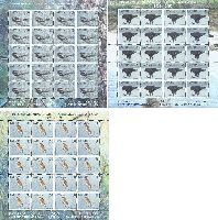 Fauna, Birds, 3 M/S of 20 sets