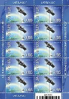 First artificial satellite of Latvia, М/S of 10v; 0.85 EUR x 10