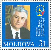 Counsil of Europa, President of Moldova Vladimir Voronin, 1v; 3.0 L