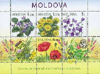 Meadow Flowers, M/S of 4v; 1.20, 1.50, 3.0, 4.50 L