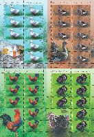Fauna, Domestic Poultry, 4 М/S of 8 sets & 4 labels