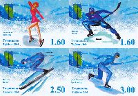 RCC, Olympic Winter Games in Sochi'14, block of 4v imperforated; 1.60, 1.60, 2.50, 3.0 S